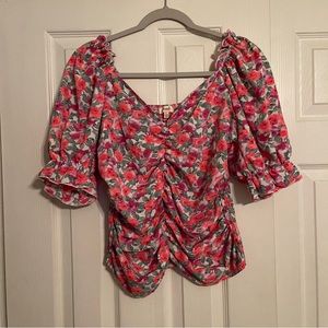 Floral Ruched Top